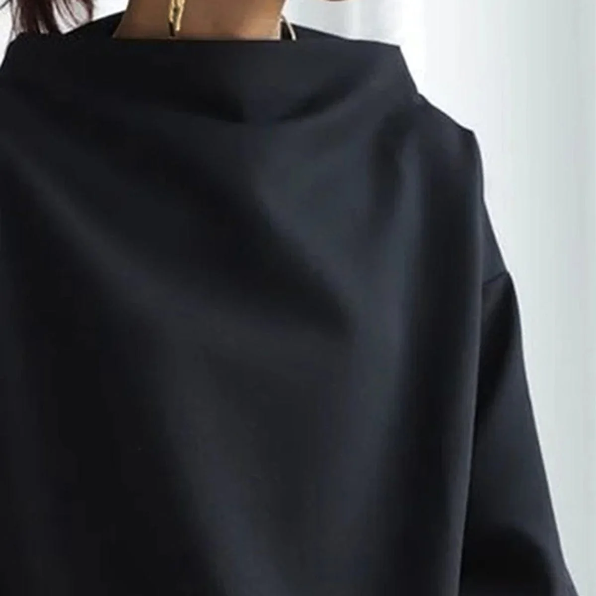 Angela | Women's Oversized Funnel Neck Top - Image 5