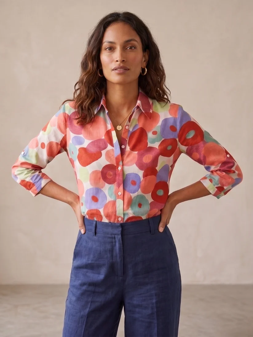 Cynthia | Women's Button-Down Floral Blouse