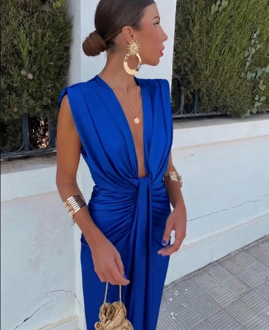Darcy | Elegant Pleated Maxi Dress - Image 4