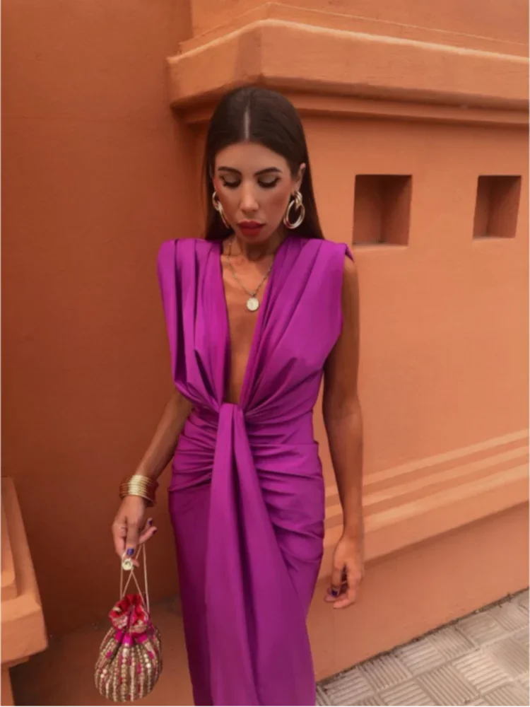 Darcy | Elegant Pleated Maxi Dress - Image 5