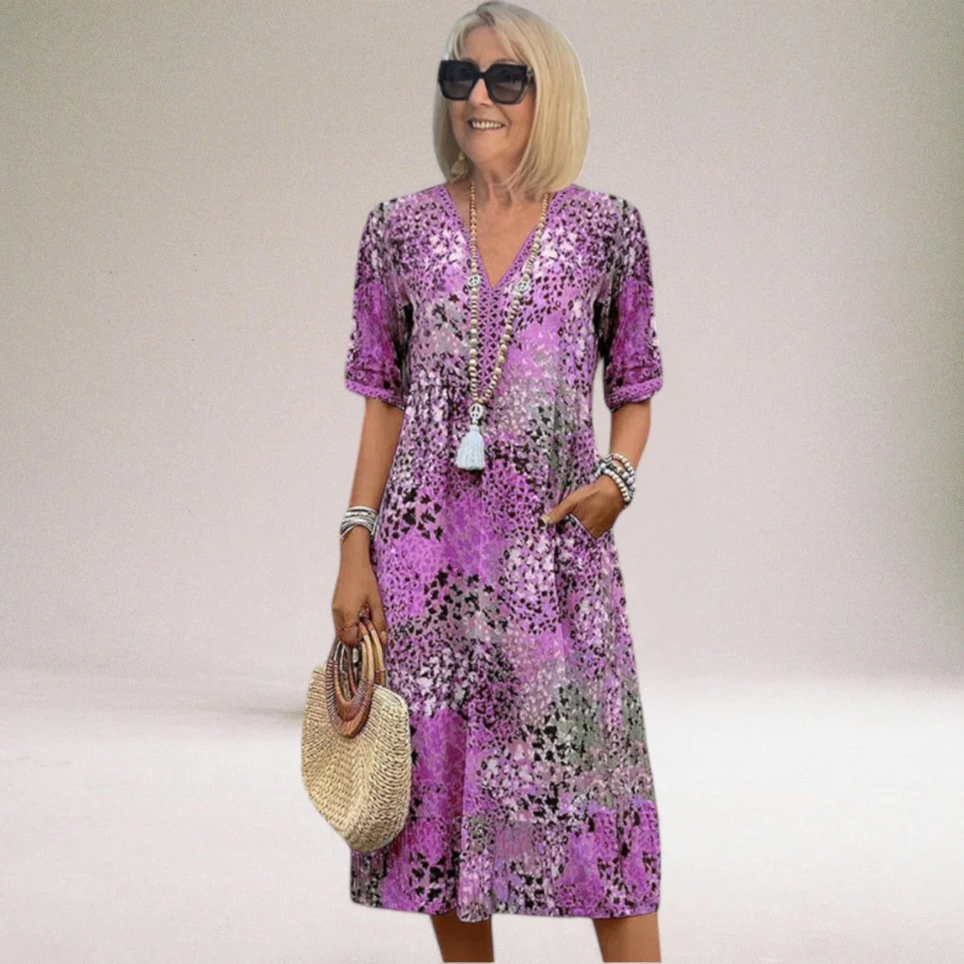 Filomena | Elegant Floral Spring Dress for Women - Image 3