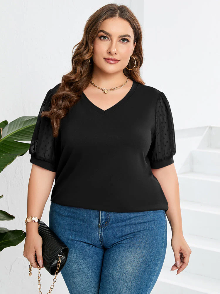 Janne | V-Neck Sleeve Belly Cover Top for Everyday Elegance - Image 3