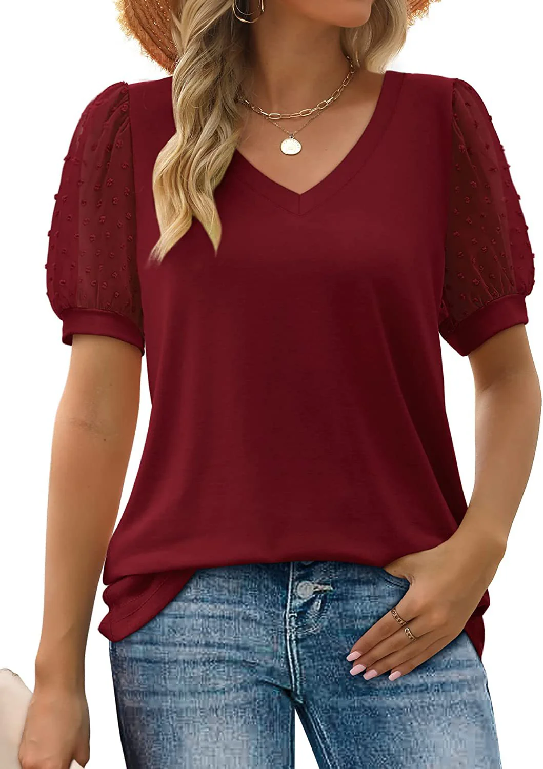 Janne | V-Neck Sleeve Belly Cover Top for Everyday Elegance - Image 8