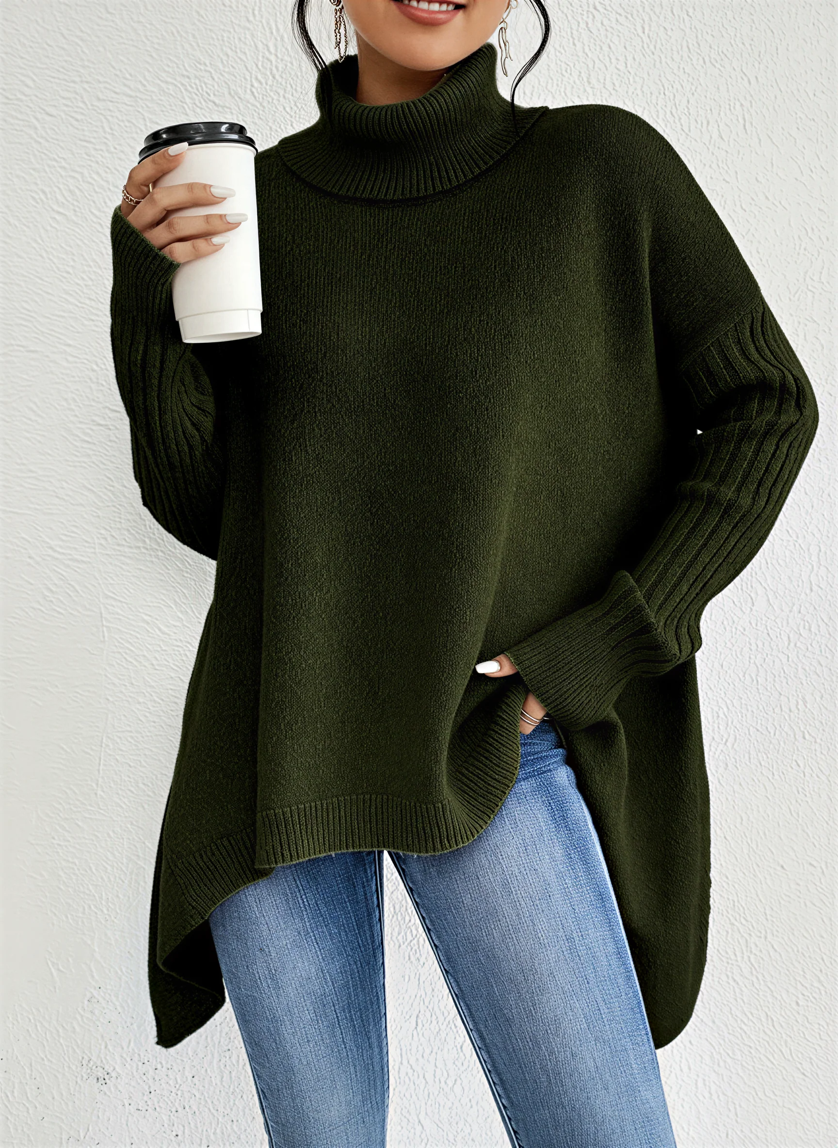 Kristin | Oversize Turtleneck Jumper for Women - Image 4