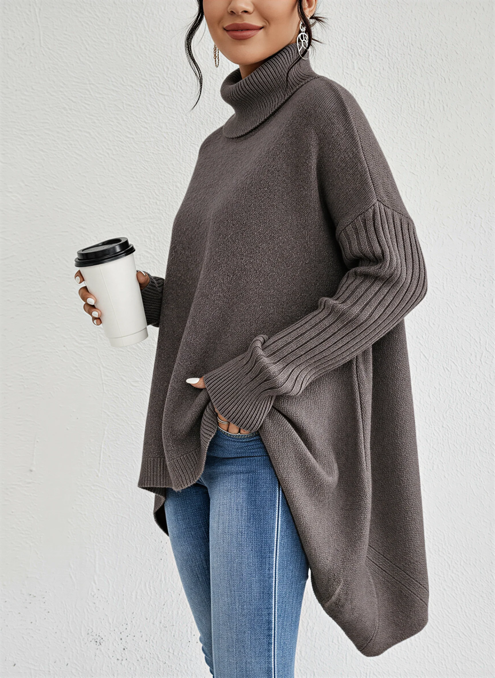 Kristin | Oversize Turtleneck Jumper for Women - Image 5