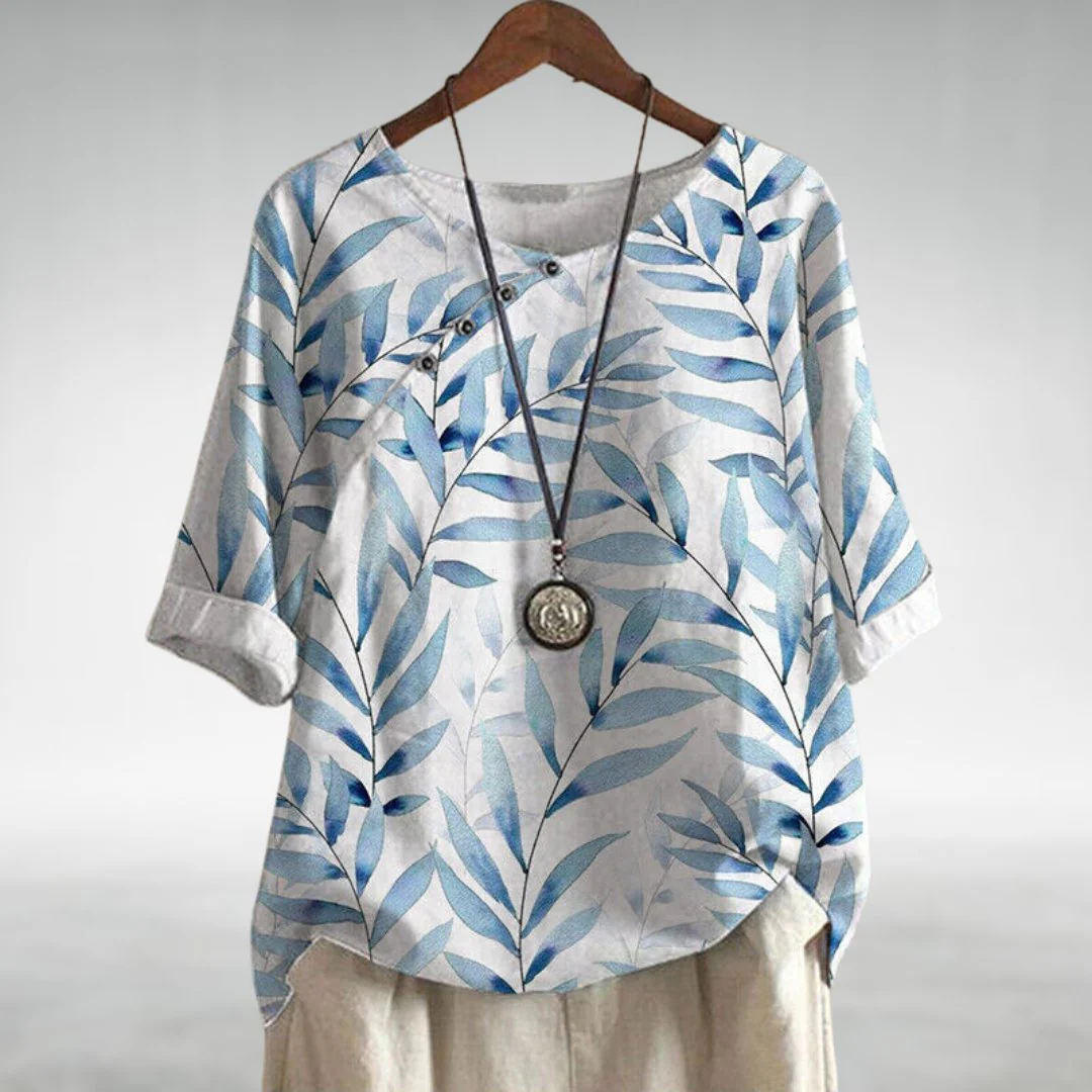 Mariah | Women's Floral Button-Up Blouse - Image 3