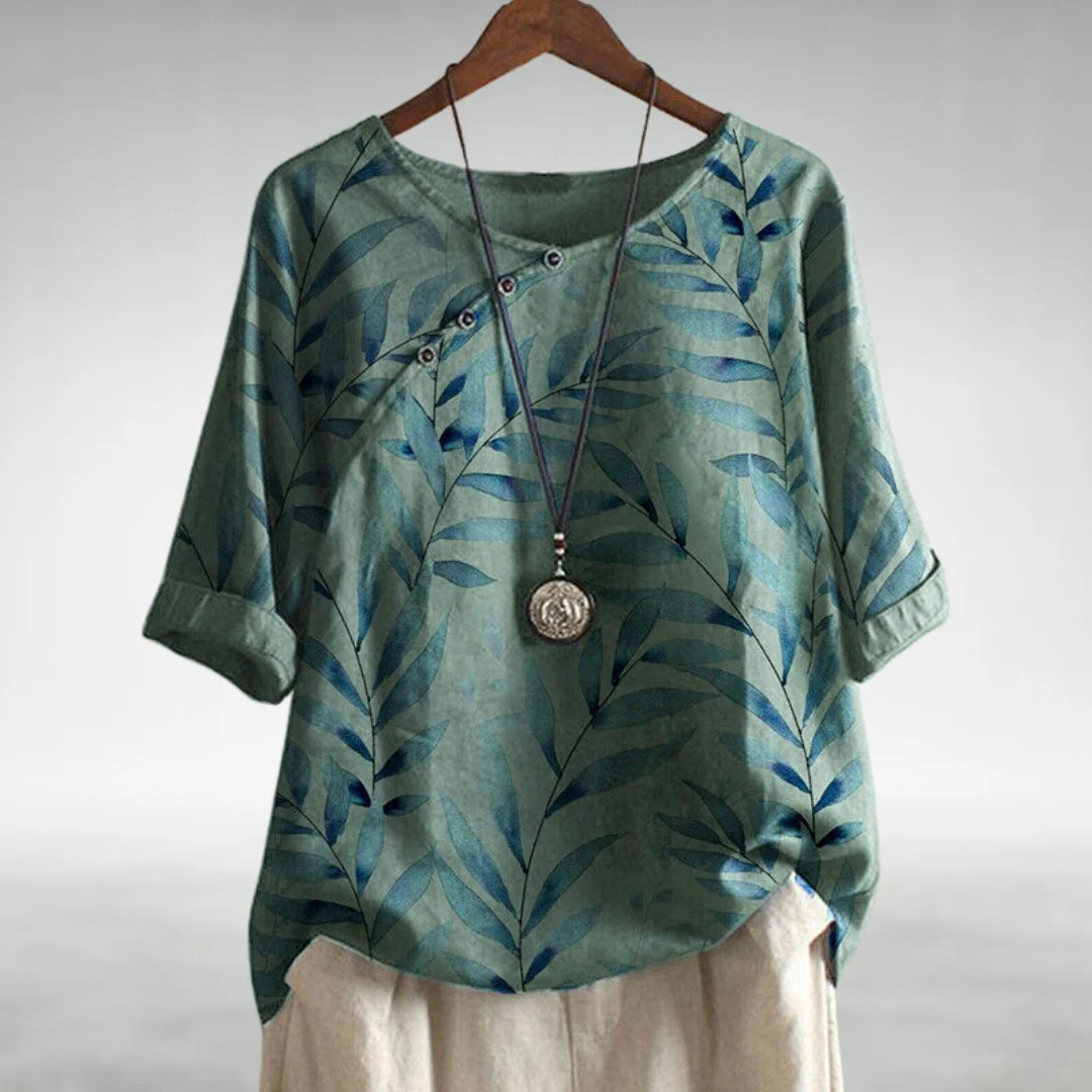 Mariah | Women's Floral Button-Up Blouse - Image 4