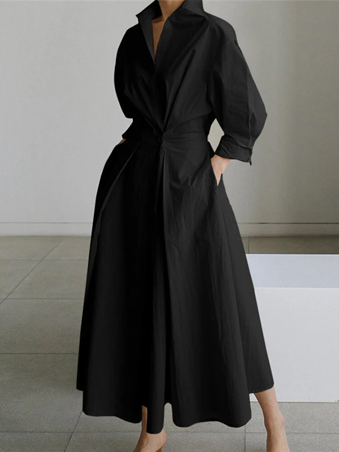 Mathilda | Elegant Shirt Dress with Buttons - Image 4