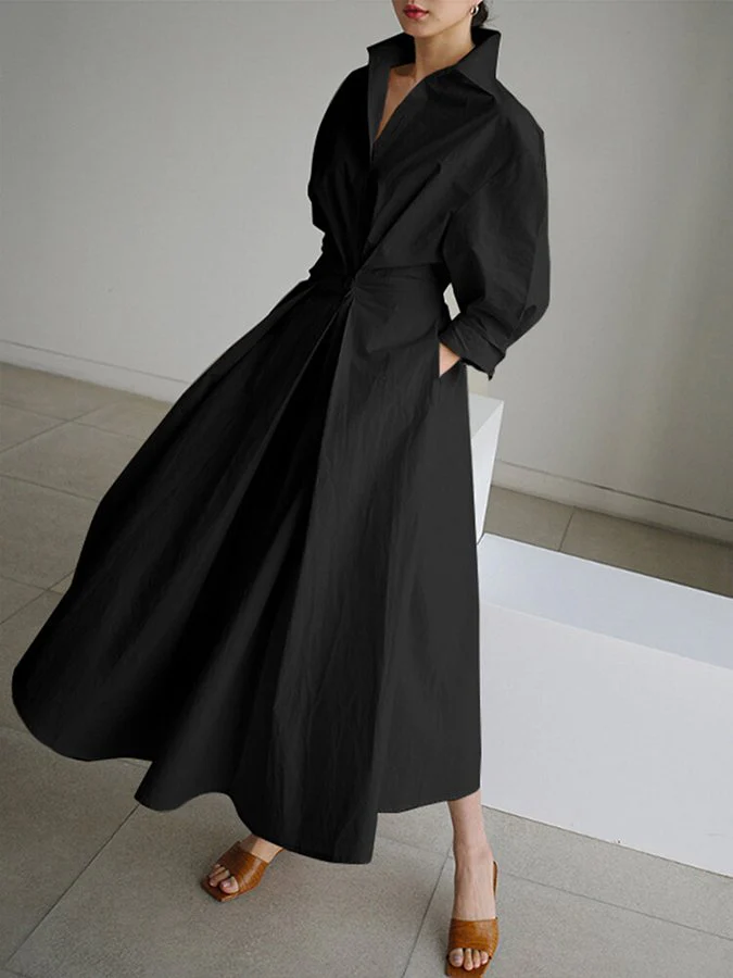 Mathilda | Elegant Shirt Dress with Buttons - Image 5