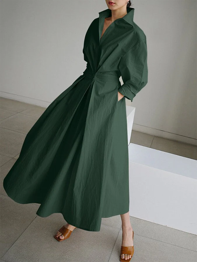 Mathilda | Elegant Shirt Dress with Buttons - Image 8
