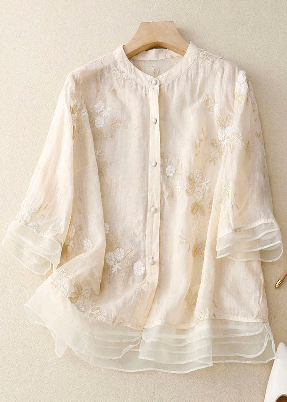 Maureen | Women's Button-Down Floral Blouse - Image 2
