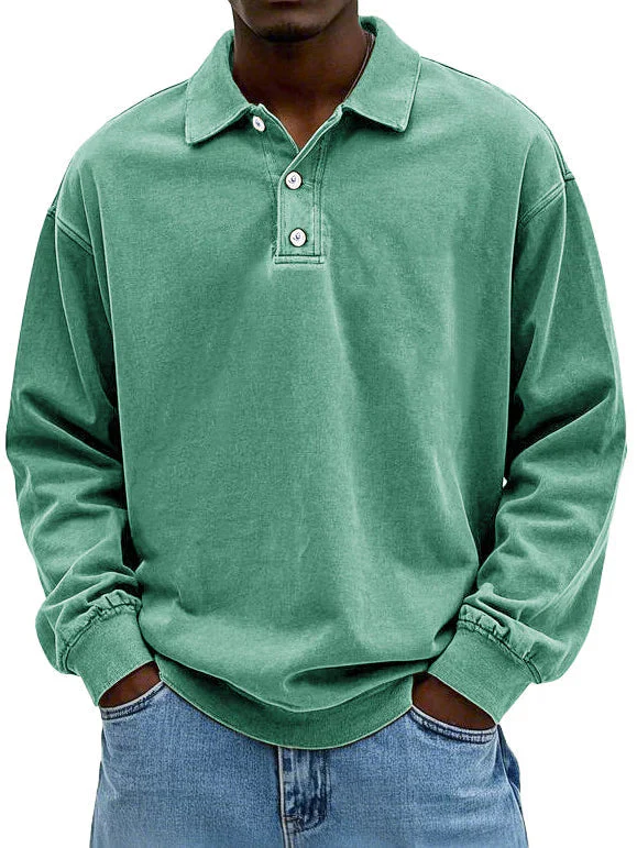 Maxime | Stylish Long-Sleeved Polo Shirt - Image 3