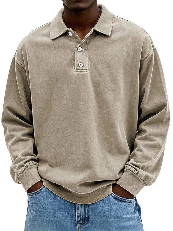 Maxime | Stylish Long-Sleeved Polo Shirt - Image 4