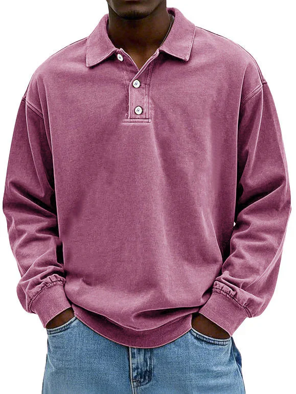 Maxime | Stylish Long-Sleeved Polo Shirt - Image 5