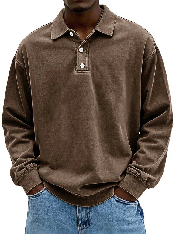 Maxime | Stylish Long-Sleeved Polo Shirt - Image 6