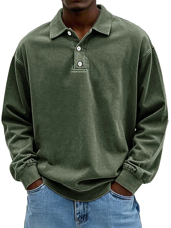 Maxime | Stylish Long-Sleeved Polo Shirt - Image 7