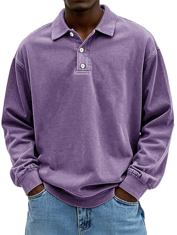 Maxime | Stylish Long-Sleeved Polo Shirt - Image 8