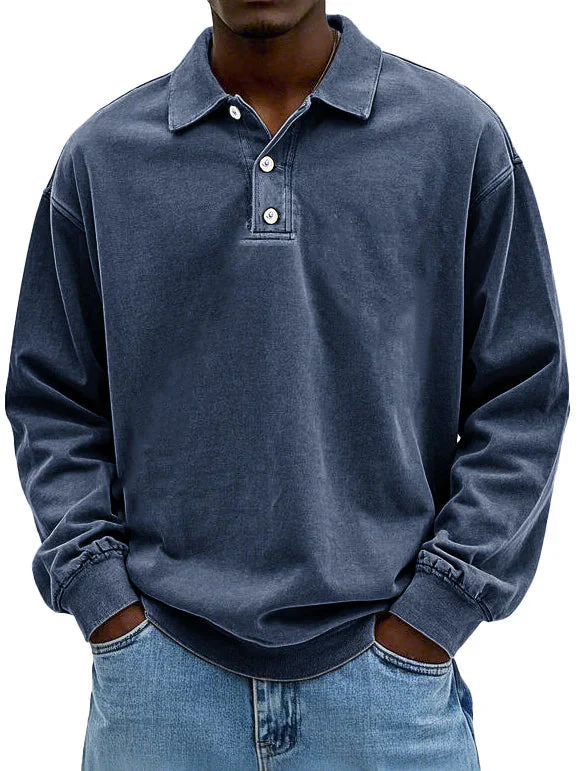 Maxime | Stylish Long-Sleeved Polo Shirt - Image 9