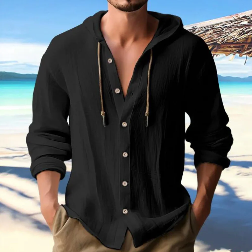 Michael | Men's Hooded Long Sleeve Shirt