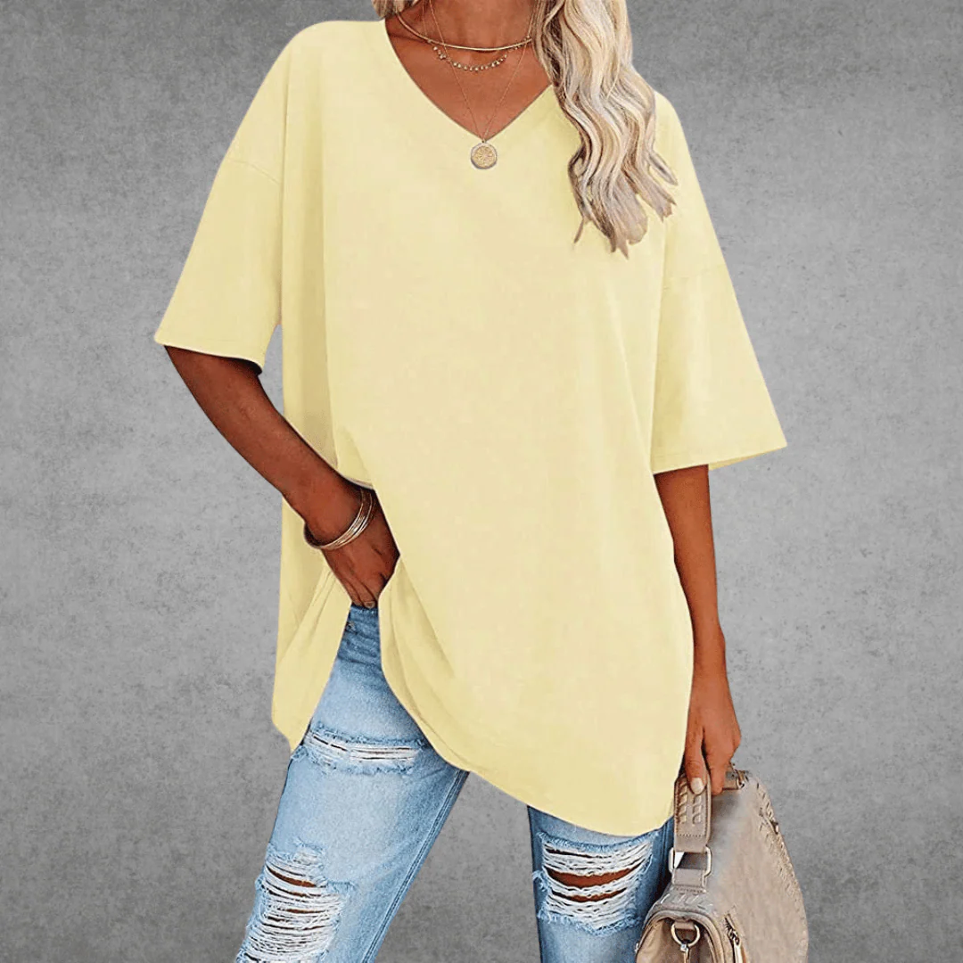 Nikita | Stylish Oversized V-Neck Shirt - Image 11