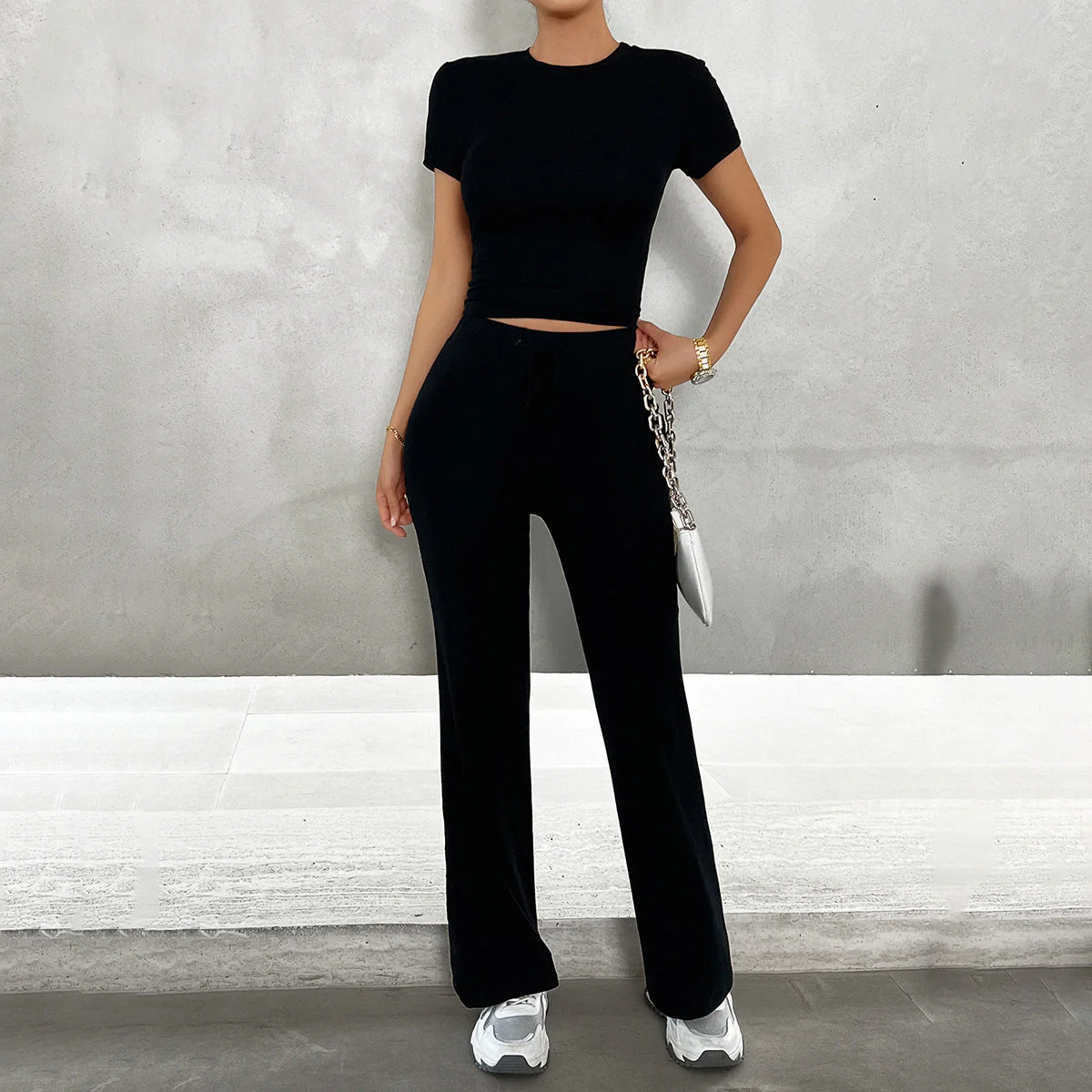 Roxanne | Women's Cropped Two-Piece Set - Image 5