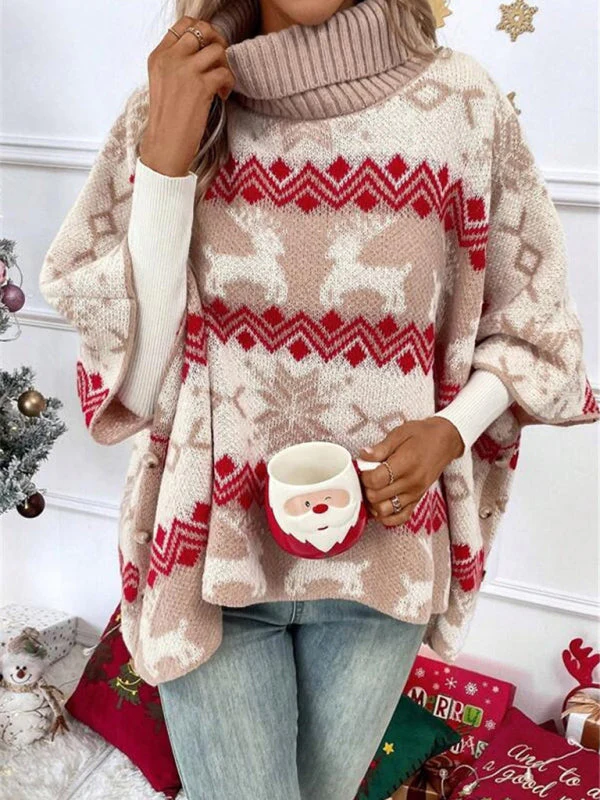 Serena | Women's Oversize Christmas Roll Neck Jumper - Image 2