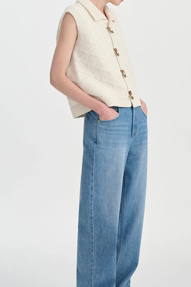 Susan | Women's Button Front Knitted Vest - Image 2