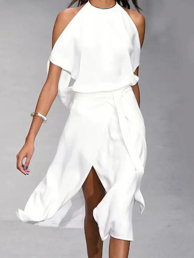 Tina | Women's Sleeveless Wrap Midi Dress - Image 3