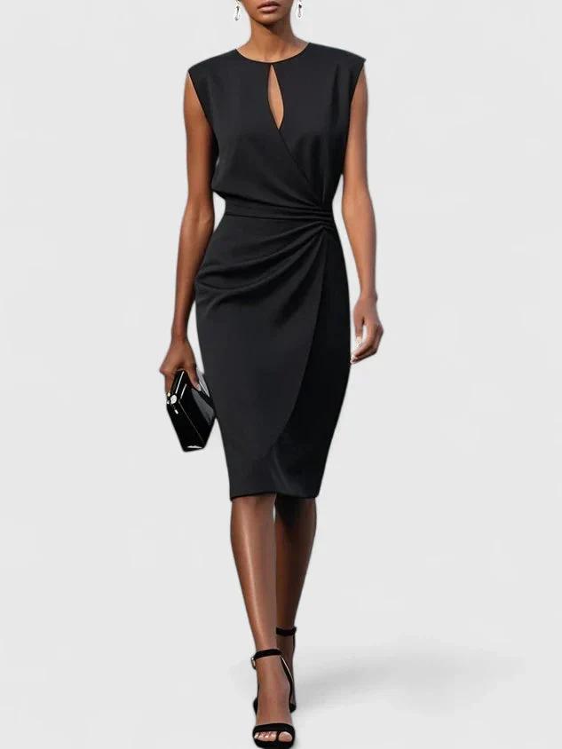Valerie | Women's Sleeveless Wrap Midi Dress - Image 8